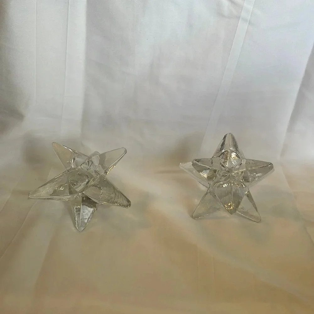 MCM Star Glass Candle Holders